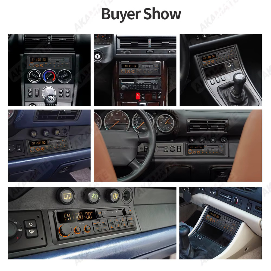 AKAMATE Retro-Stil Autoradio mit Bluetooth, AUX, FM/AM/RDS, USB und Sprachsteuerung in Schwarz - Bild 2