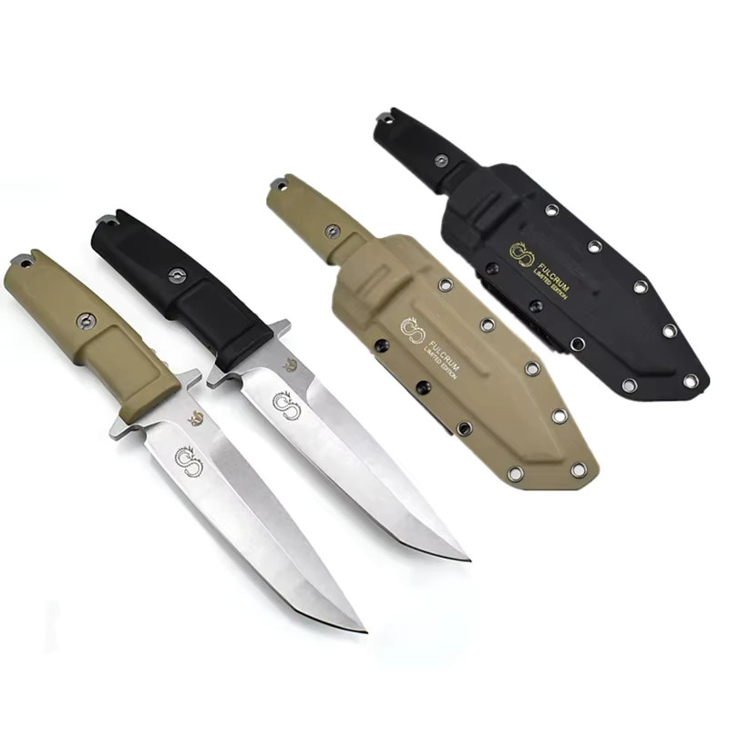 Tragbares Outdoor-Multitool mit fester Klinge aus Edelstahl in Grün - Bild 1
