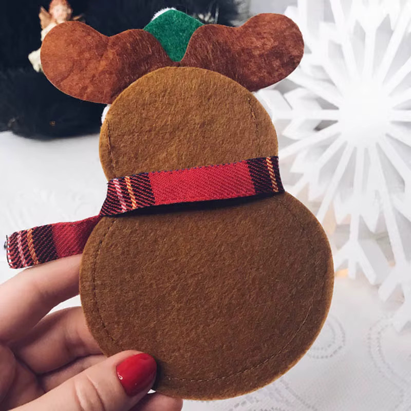 joy-enlife Weihnachts Bestecktaschen für Messer und Gabeln, Set mit 4 oder 8 Stück, Mehrfarbig - Bild 5