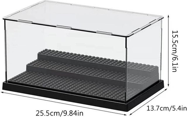 LEGO Vitrine für Bausteine Modelle, Acryl, transparent, schwarz - Bild 1