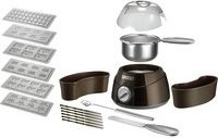 Unold Chokolatier 48667 Schokoladenbrunnen in Braun und Silber mit Gabel-Set - Bild 2
