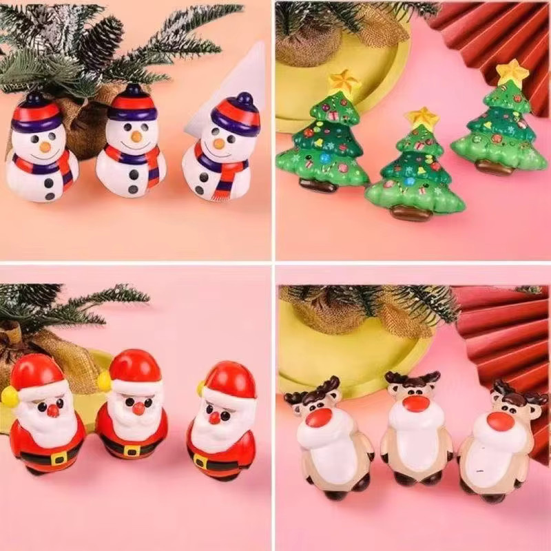 soulbao Weihnachts-PU-Squishy-Spielzeug, Weihnachtsmann, Rentier, 4-teiliges Set - Bild 3