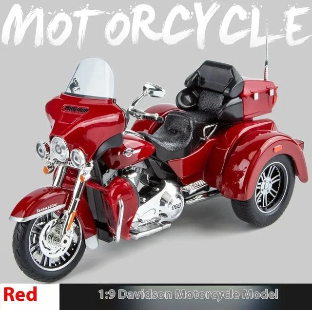 Linyi toy car 1:9 Harley D-Vtri Glide Ultra Dreirad, Metall, mit Licht und Sound, ab 14 Jahren - Bild 1