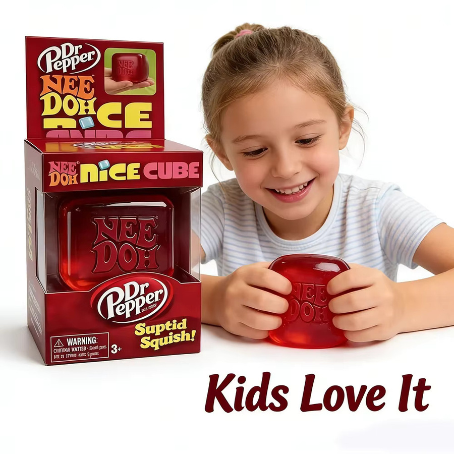 Dr Pepper NeeDoh Nice Cube, Squeeze-Fidget-Cube, Stressabbau-Spielzeug - Bild 3