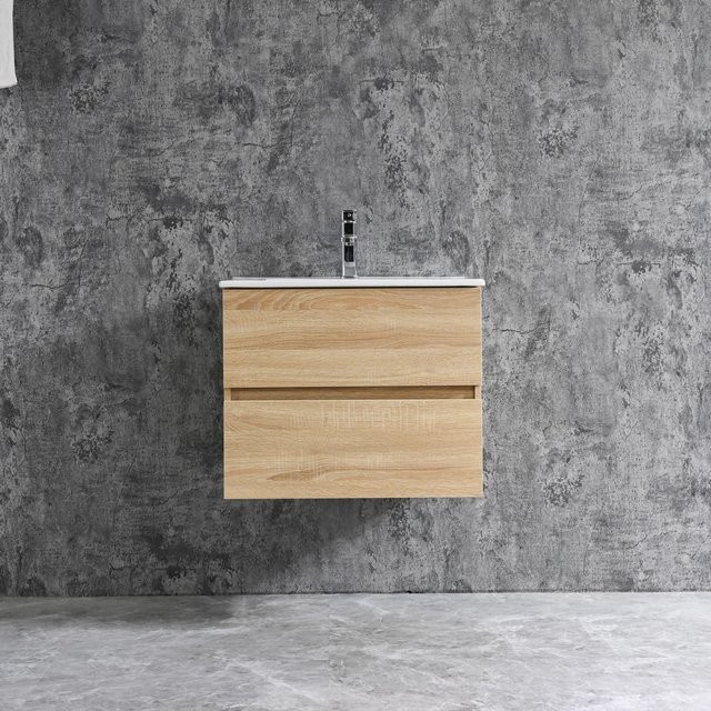 Sanotechnik Einzelwaschtisch Corbo in Braun mit Softclose, Breite: 60 cm - Bild 1