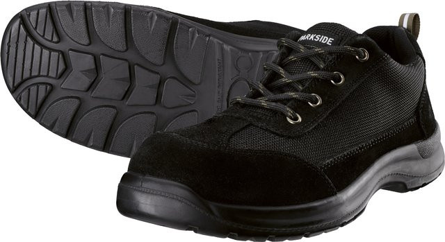 Parkside Herren S1 Sicherheitsschuhe aus Leder in Schwarz, Größe 43 - Bild 1