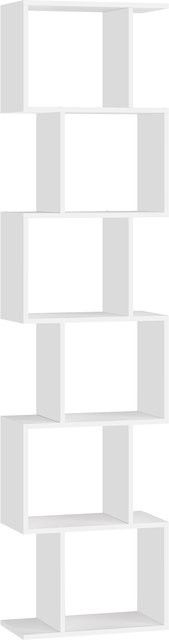 VASAGLE Bücherregal mit 6 Ebenen, weiß, freistehend, B/T/H: 24 x 40 x 191 cm - Bild 1
