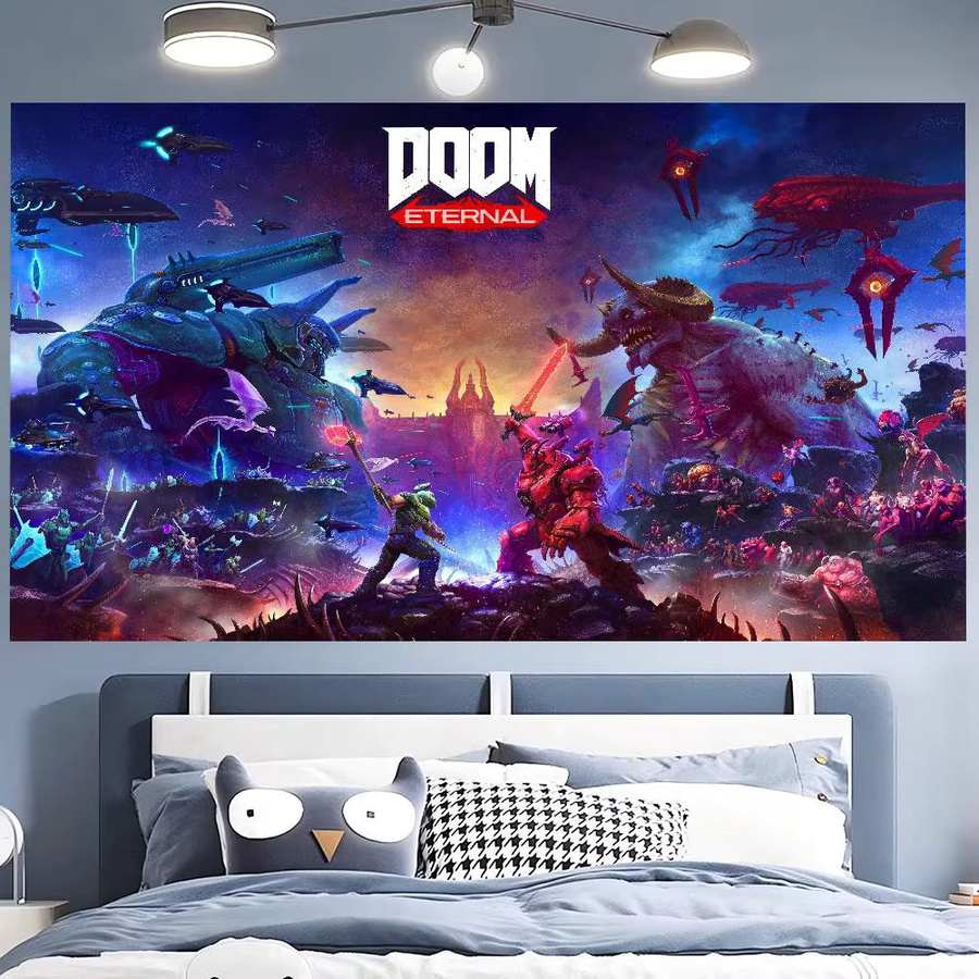 Mesuca Fotohintergrund Doom Eternal Motiv für Geburtstag und Party, Mehrfarbig, B/H: 70 x 70 cm - Bild 3