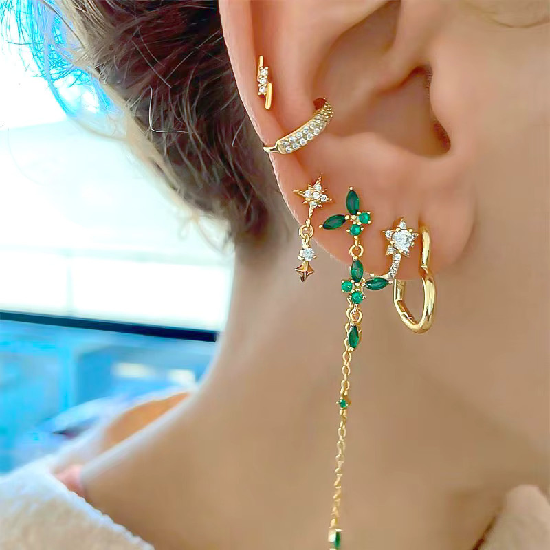 YUXINTOME Ohrringe, 925 Silber, Zirkonia, Damen - Bild 2