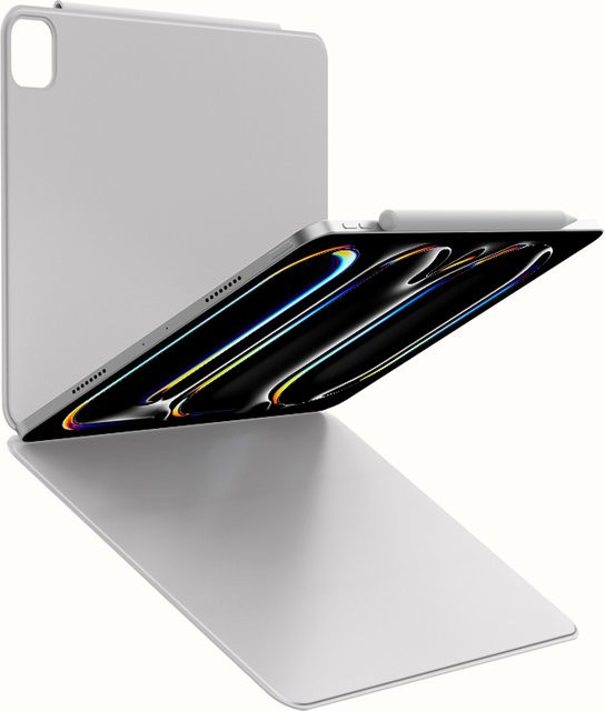 Magnetische Schutzhülle für Apple iPad Pro 11 und 12,9 Zoll, iPad Air 4 und 5, iPad Mini 6 in Blau mit abnehmbarer Abdeckung - Bild 1