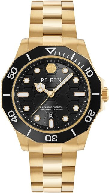 Philipp Plein Herrenuhr, Quarz, Edelstahl, Schwarz, 44 mm, 5 ATM - Bild 1