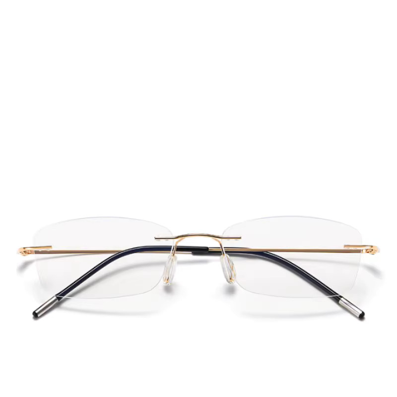 ONEVAN Lesebrille, randlos, Rechteck, Titan, Männer, Blaulichtfilter - Bild 2