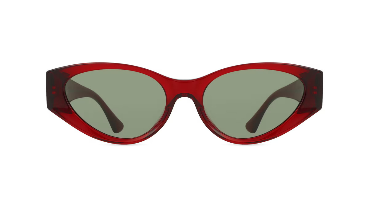 Versace VE4454 Sonnenbrille Cat Eye, Vollrand, Acetat, rot, grün, Damen - Bild 1