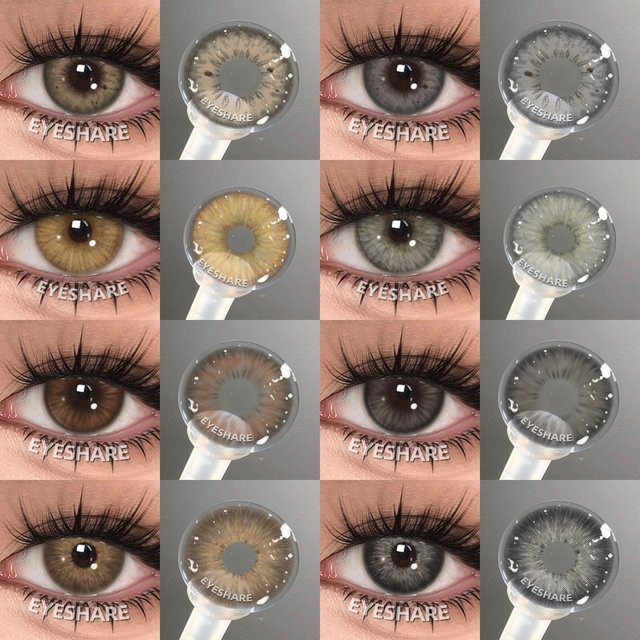 EYESHARE Farbige Kontaktlinsen, Graubraun, Blau, Grün - Bild 1