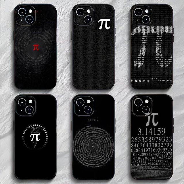 Pi Handyhülle Schwarz Matt Dünne Schutzhülle für iPhone 17 16 15 14 13 Pro Max - Bild 1