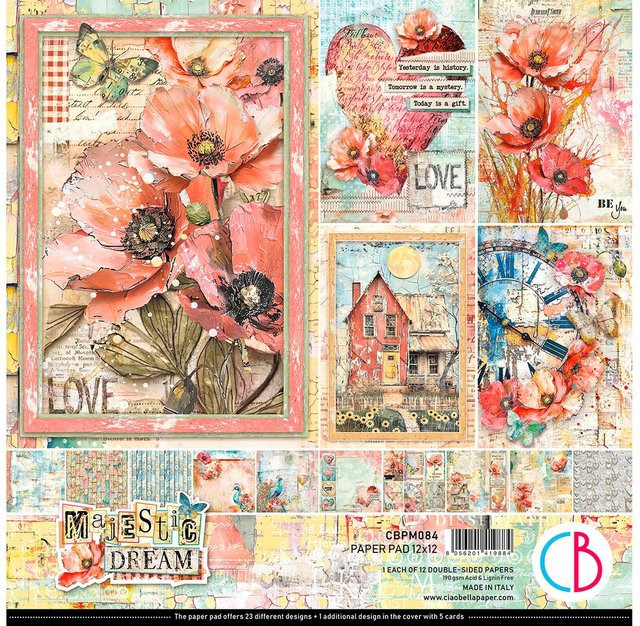 Ciao Bella Scrapbook-Papier Majestic Dream, Construction Paper, Multicolor, B/B: 30,5 x 30,5 cm - Bild 1