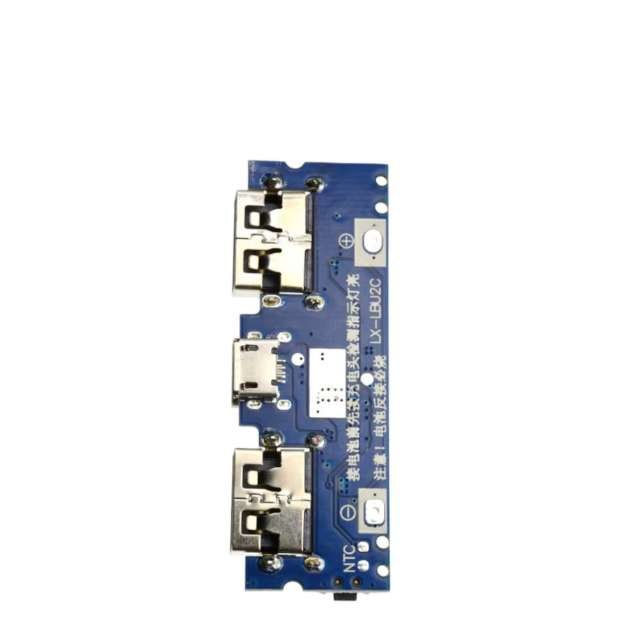 SZYTF Dual USB Boost Ladegerät Board für DIY Power Bank mit Micro-USB und USB-C Anschluss, Blau - Bild 2