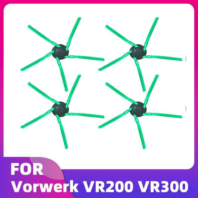 Ersatzset für Vorwerk Kobold VR200 VR300 Staubsauger mit Hauptwalzenbürste, Seitenbürsten und HEPA-Filtern in Grün - Bild 1