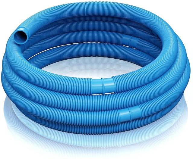 Wiltec Poolschlauch Blau mit Muffe, Saugschlauch für Schwimmbad, Durchmesser: 38 mm, Länge: 21 m - Bild 1