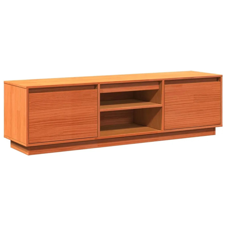 vidaXL TV-Schrank aus Massivholz Kiefer in Wachsbraun B/T/H: 140 x 35 x 40 cm - Bild 2