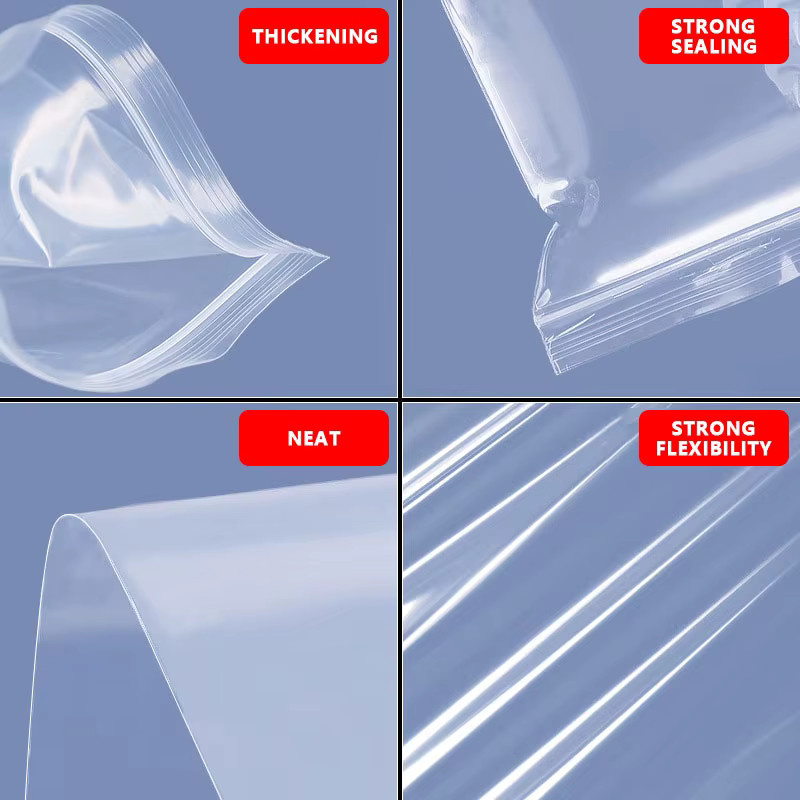 Transparente wiederverschließbare Ziplock-Beutel aus Kunststoff zur Lebensmittelaufbewahrung - Bild 2
