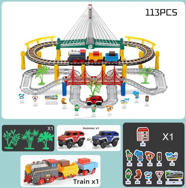 Binchi Keji Travel Elektrische Kleine Eisenbahn, Schienenwagen, Feuerwehr, ab 7 Jahren - Bild 1