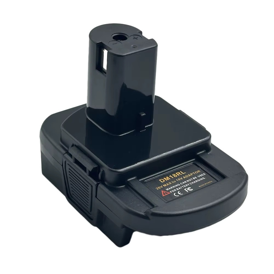 DM18RL-Adapter in Schwarz kompatibel mit Ryobi 18V, Milwaukee M18 und DeWalt 20V Akkus - Bild 2