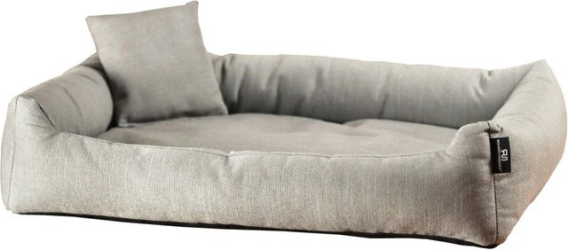 Rohrschneider Kuschelsofa für Haustiere in Grau mit abnehmbarem Bezug und rutschfester Unterseite - Bild 2