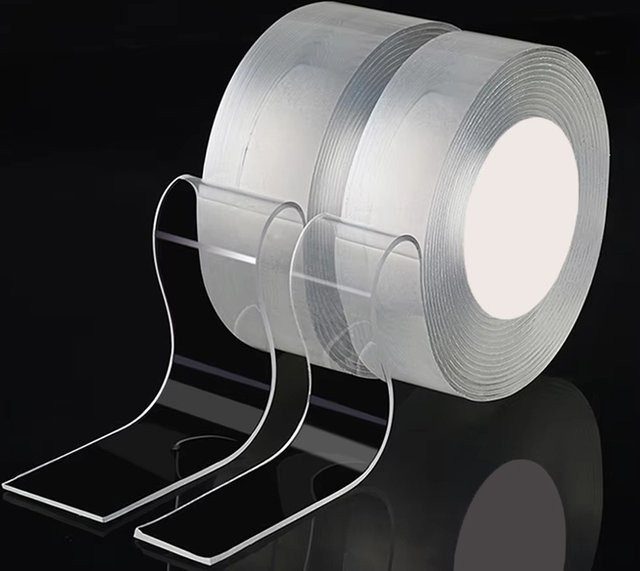 Transparentes doppelseitiges Nano-Klebeband aus Acryl, wasserfest und schimmelresistent, wiederverwendbar für Küche und Badezimmer - Bild 1