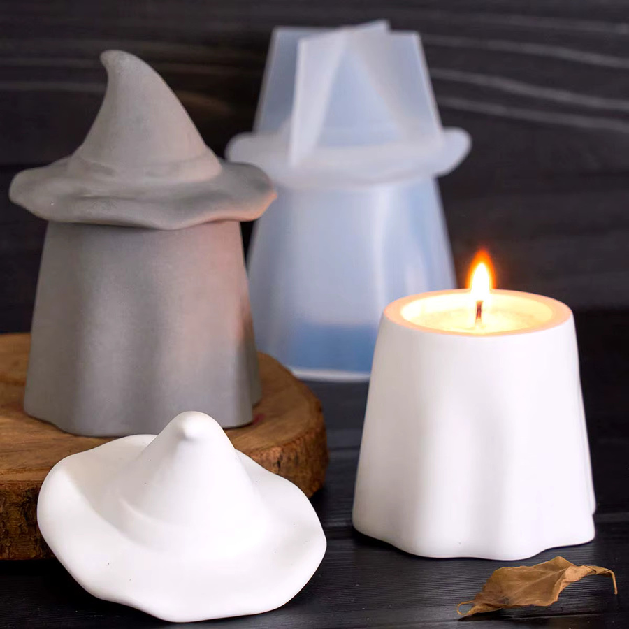 UDOCOOL Silikonform Halloween Geist Zauberer für DIY Kerzen Gips und Harz als Schmuckschatulle und Dekorationsartikel - Bild 3