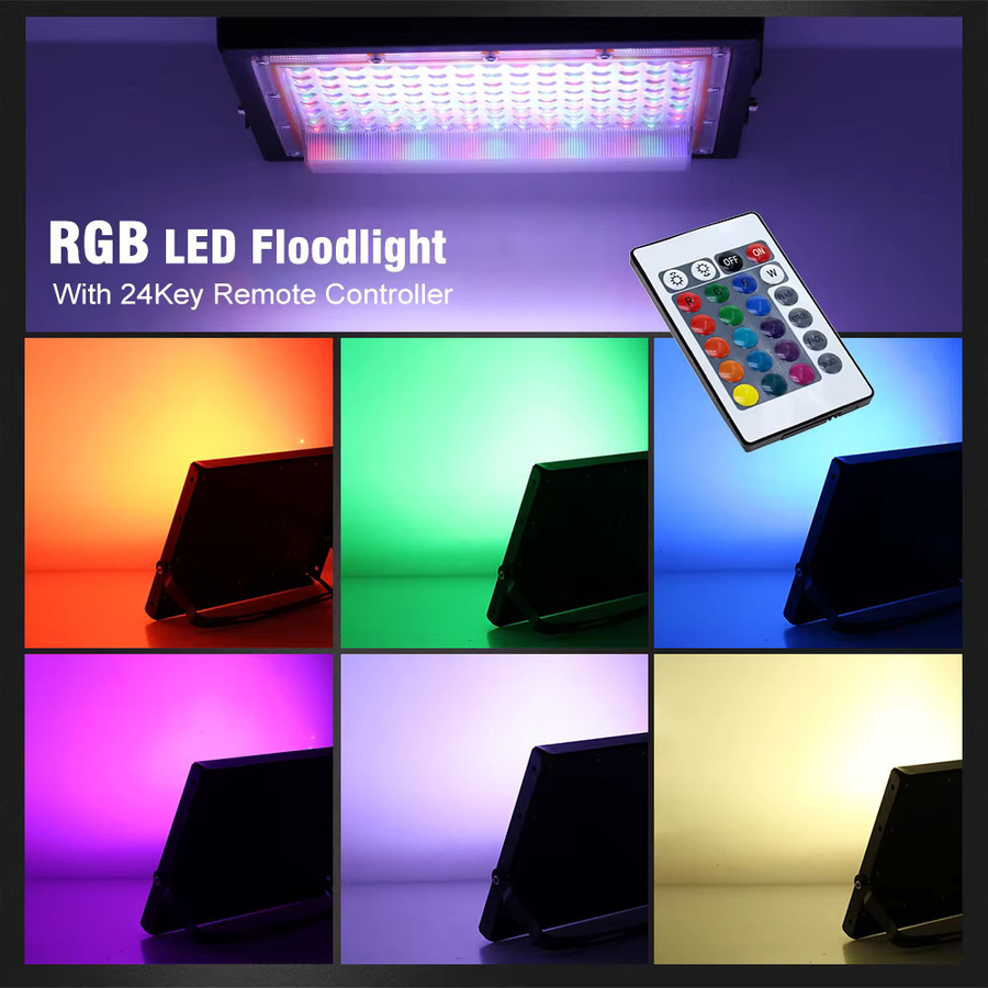 GRAXGROW LED-Außenflutlicht in Schwarz mit RGB-Funktion und Schalter, modernes Aluminium-Gehäuse für den Garten - Bild 3