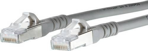 Metz Connect RJ45 Patchkabel CAT 6a S/FTP Ethernet LAN Grau 2,0 m mit Rastnasenschutz - Bild 1