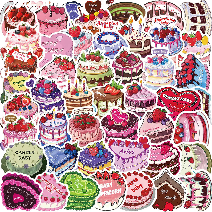 lanxihaibao Sternbild Kuchen Aufkleber, 50 Stück, multicolor - Bild 2