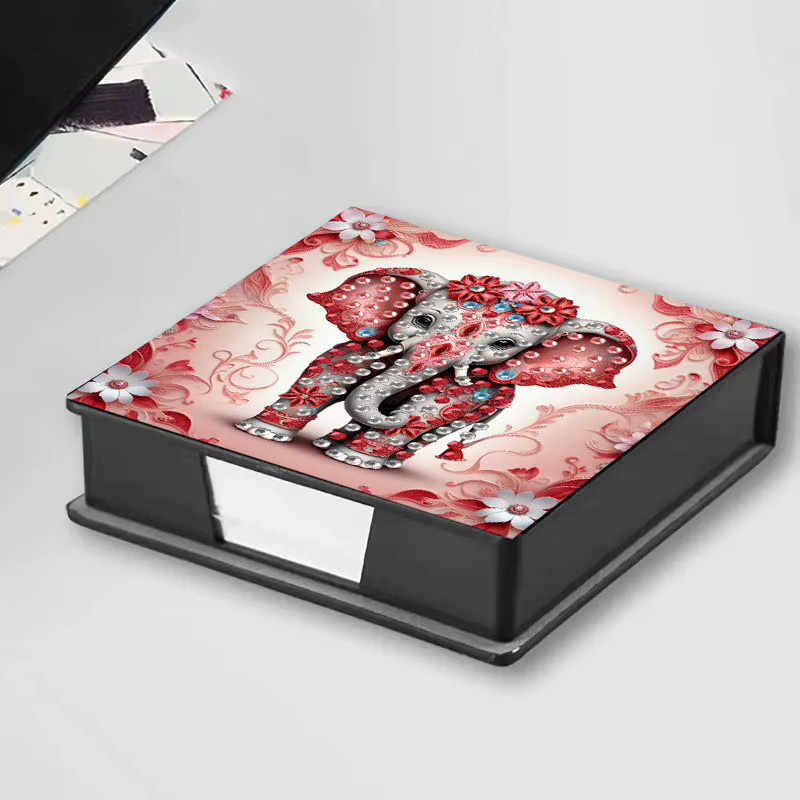 DIY-Etikettenbox aus Papier mit buntem Tiermuster und 150 Blatt Papier für Büro und Schule - Bild 2