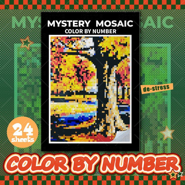 PIXEL PICTURES Landscape Mystery Mosaics Malbuch für Erwachsene und Jugendliche in Multicolour - Bild 1