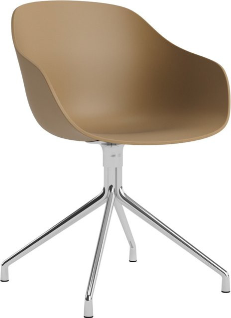 HAY About A Chair AAC 220 mit Armlehnen in Braun und pulverbeschichtetem Aluminiumgestell - Bild 1