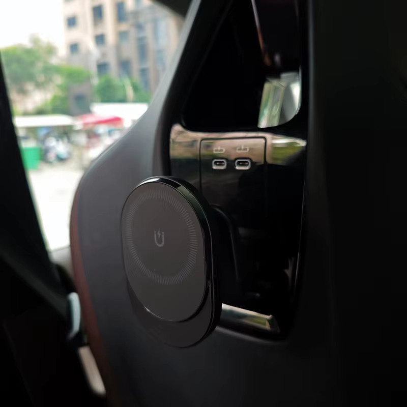 AOSRRUN Magnetische Kabellose Ladestation und Telefonhalterung für BMW 5er Serie I5 G60 X3 G45 2025 IX 15W in Schwarz - Bild 3