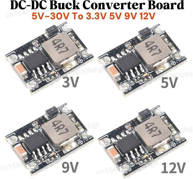 DC-DC Buck Converter Step Down Modul Einstellbarer Spannungsregler 5V-30V auf 3,3V 5V 9V 12V 3A für Auto und Motorrad Batterie - Bild 1