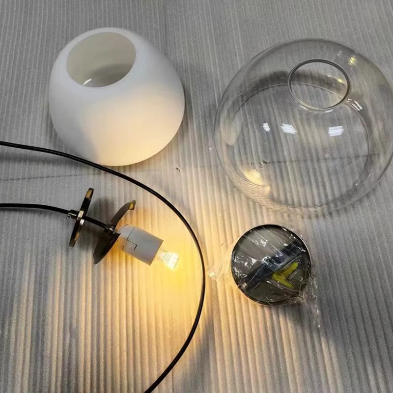 MZISOSOD Nordic Design Pendelleuchte mit Doppel-Glasanhänger für Wohnzimmer, Esszimmer und Schlafzimmer - Bild 3