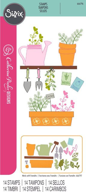 Sizzix Klarsichtstempel-Set Greenhouse Finds - Bild 1