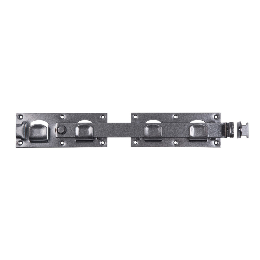 GAH Alberts Duravis Doppeltorüberwurf aus Stahl in Schwarz-Diamant mit Bar-Lock-Funktion, Breite: 42,3 cm, Höhe: 7 cm - Bild 2