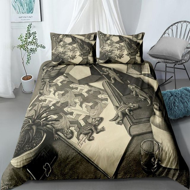 pkm Bettwäsche-Set Escher mit Motiv in Beige, Material Mikrofaser, B/H: 140 x 210 cm - Bild 1