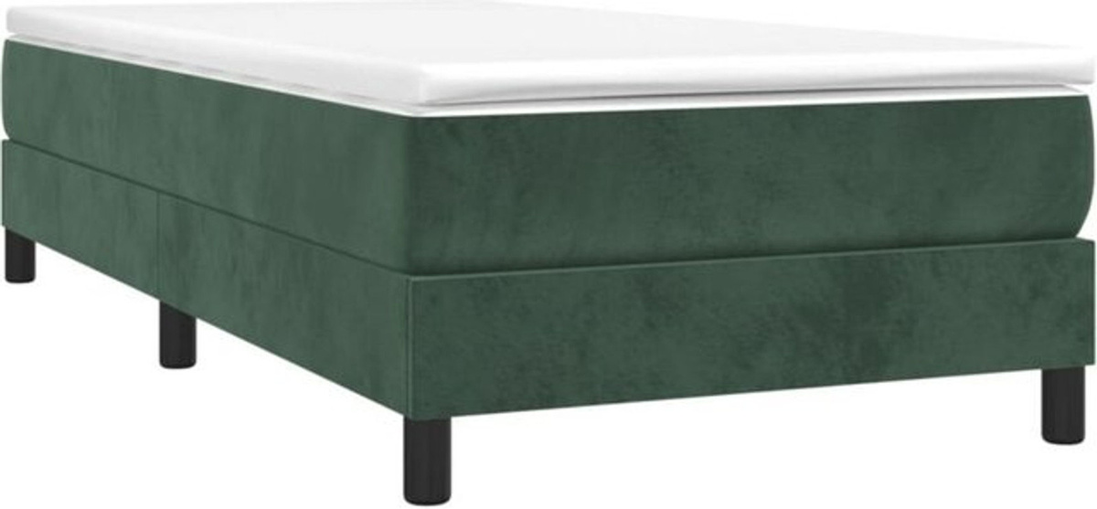Vidaxl Boxspringbett mit Matratze in Grün aus Samt, B/T/H: 90 x 190 x 25 cm - Bild 1