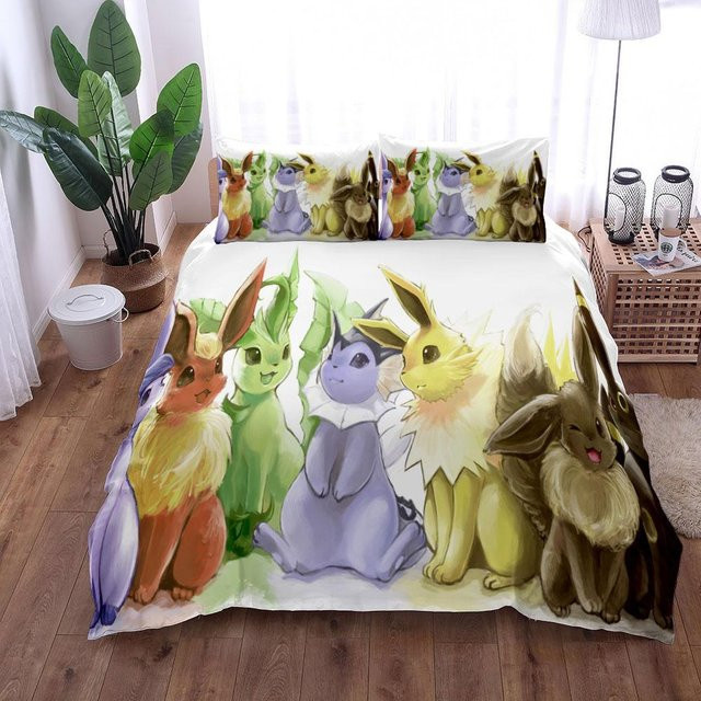 Bettwäsche-Set mit Cartoon-Tierfiguren von Binchi Outdoor Product, mehrfarbig, aus Mikrofaser, B/H: 135 x 200 cm - Bild 1
