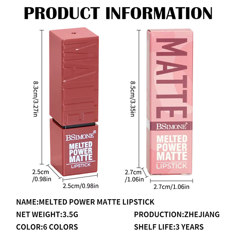 BSIMONE Velvet Matte Lipgloss, Rot, Matt - Bild 4