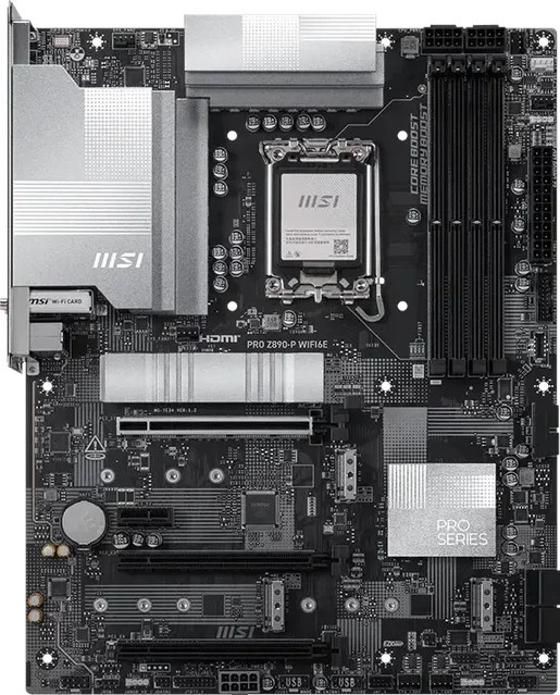 MSI PRO Z890-P WiFi 6E Mainboard mit Intel LGA1851 Sockel, Z890 Chipsatz, ATX Formfaktor und DDR5 Unterstützung - Bild 2