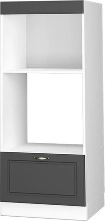 Vicco Mikrowellenschrank Fame-Line Küchenregal in Anthrazit-Gold/Weiß mit B/T/H: 60 x 44,23 x 154 cm