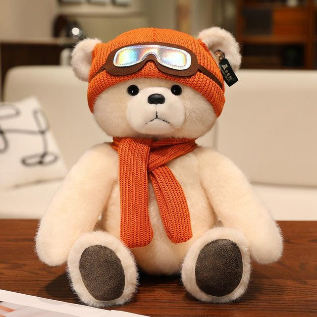 Binchi Fitness Teddybär Plüschtier, weiß, 45cm, ab 14 Jahre - Bild 1