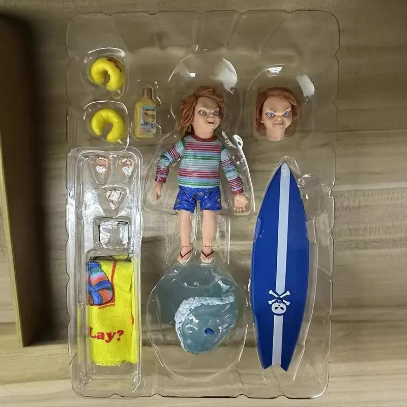Chucky Actionfigur Surfen mit Surfbrett und Strandtuch Zubehör - Bild 2