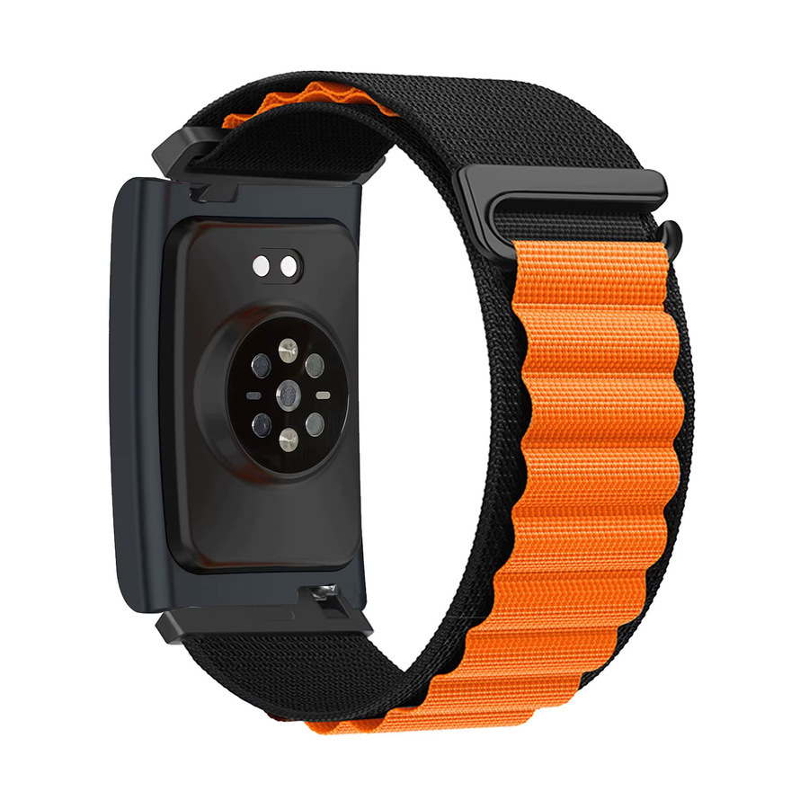 DAINU Atmungsaktives Nylon-Gurtband mit C-Typ-Schnalle für Amazfit Helio in Orange - Bild 5